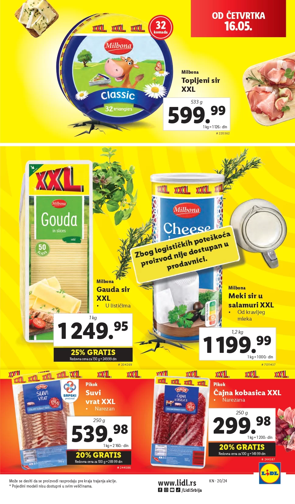 Lidl katalog PREHRANA 16-22.5.2024.