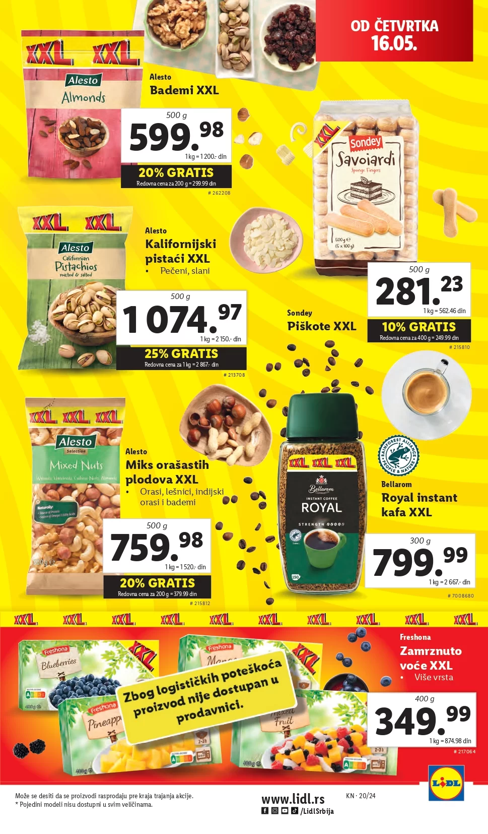 Lidl katalog PREHRANA 16-22.5.2024.