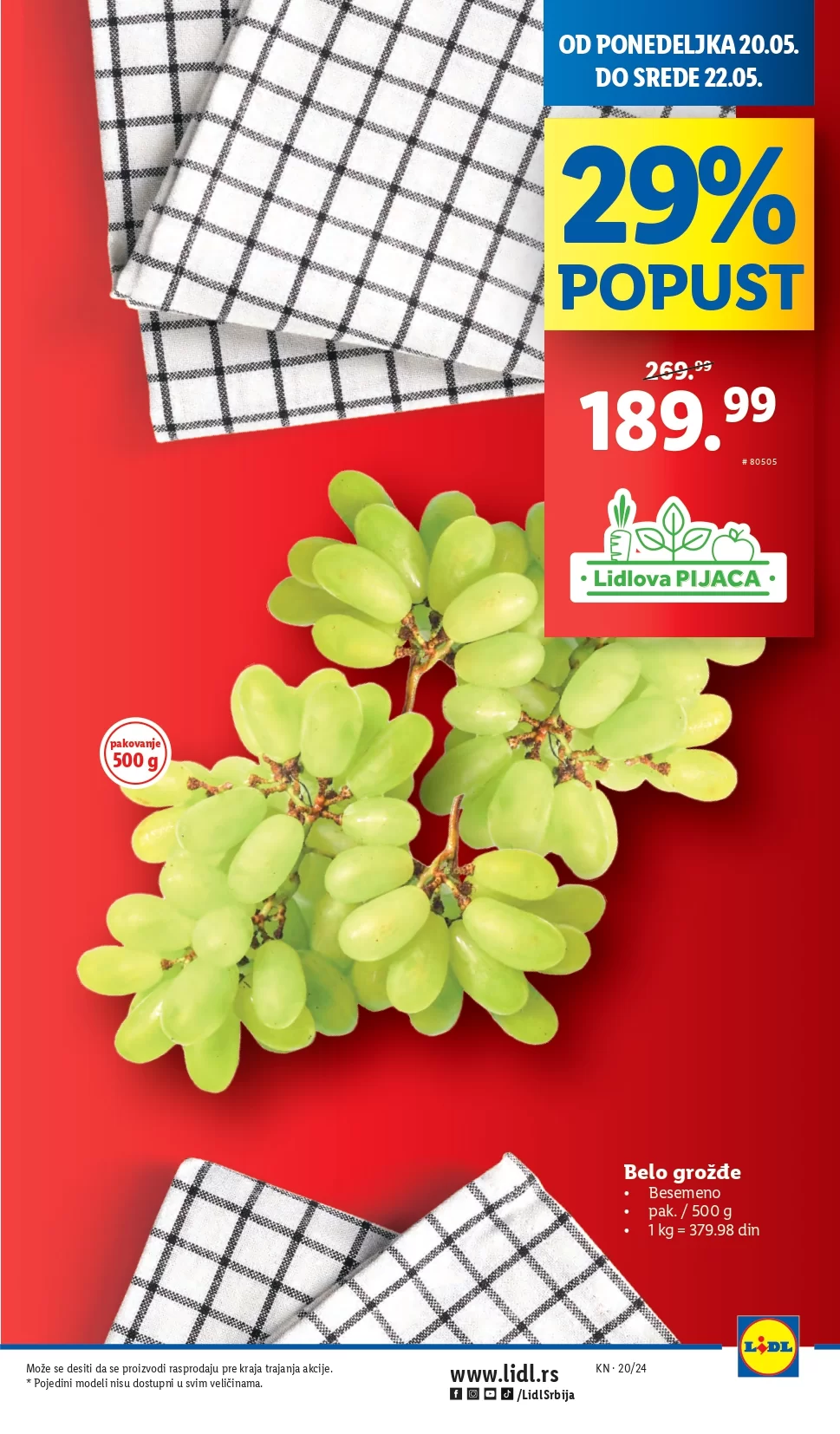 Lidl katalog PREHRANA 16-22.5.2024.