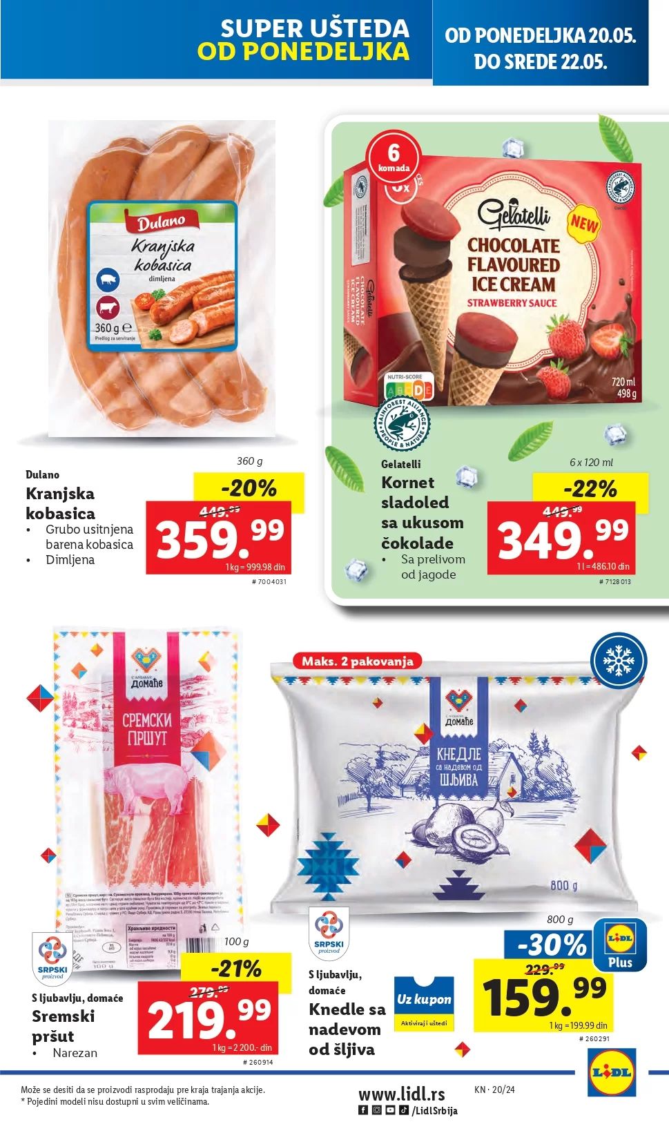 Lidl katalog PREHRANA 16-22.5.2024.
