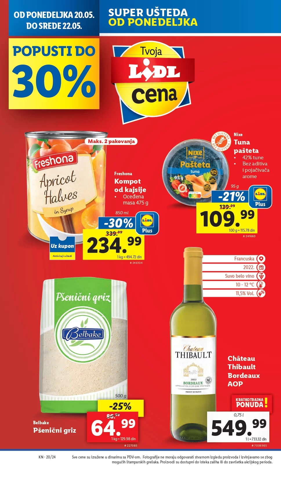 Lidl katalog PREHRANA 16-22.5.2024.