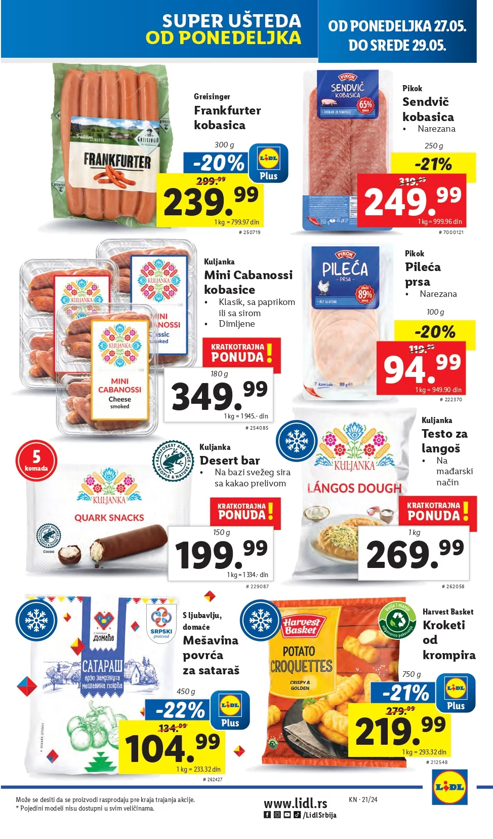 Lidl katalog PREHRANA 23-29.5.2024.