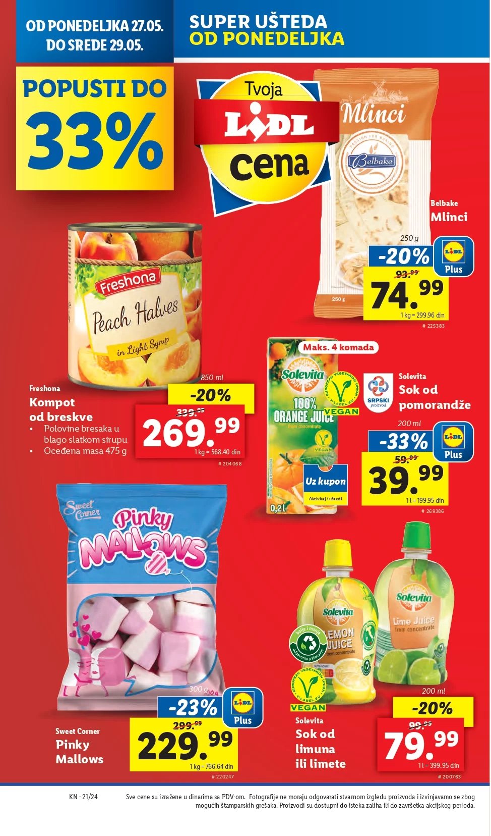 Lidl katalog PREHRANA 23-29.5.2024.