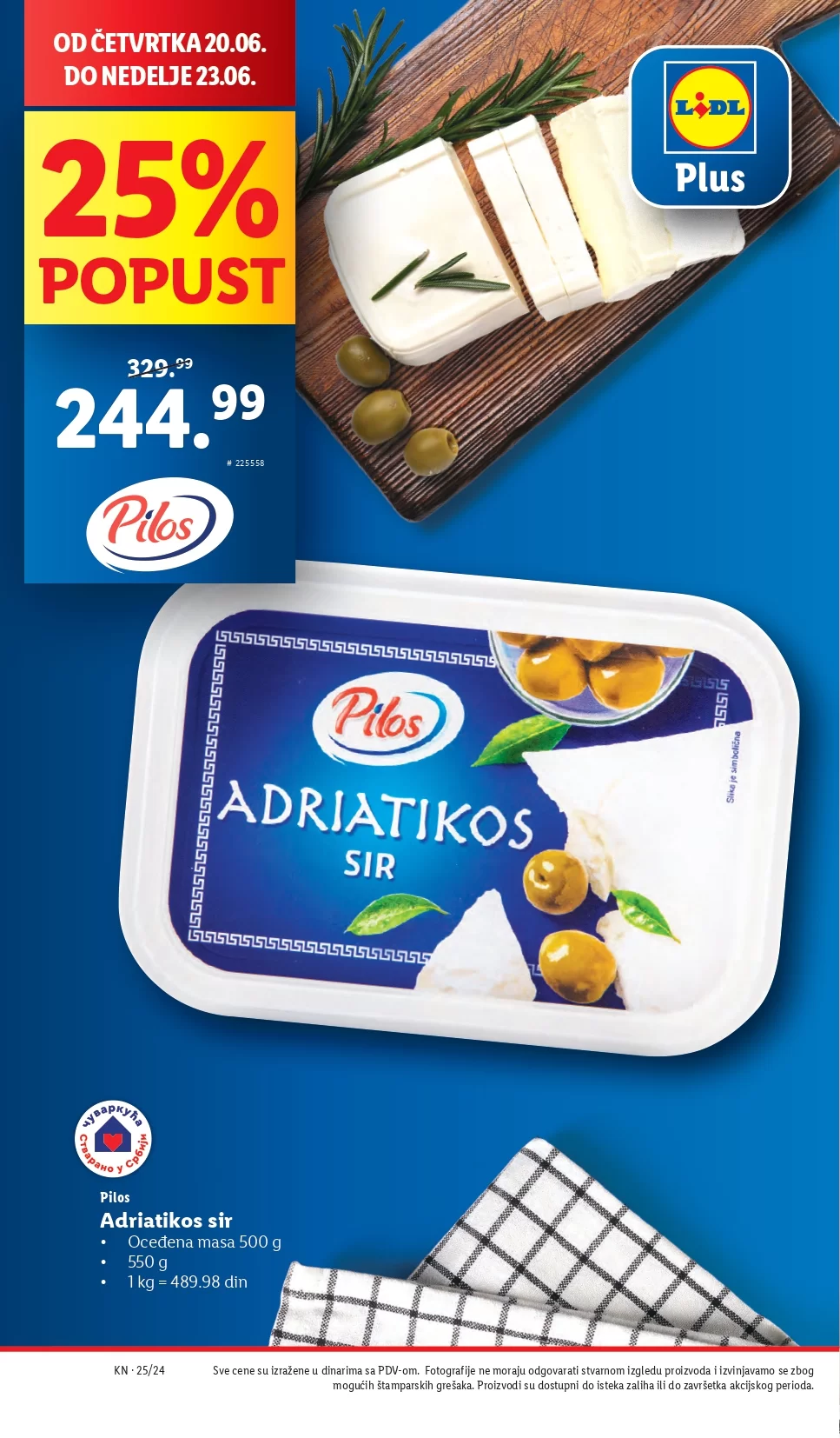 Lidl LETAK prehrana 20-23.6.2024.