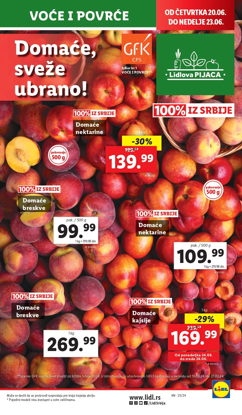 Lidl LETAK prehrana 20-23.6.2024.