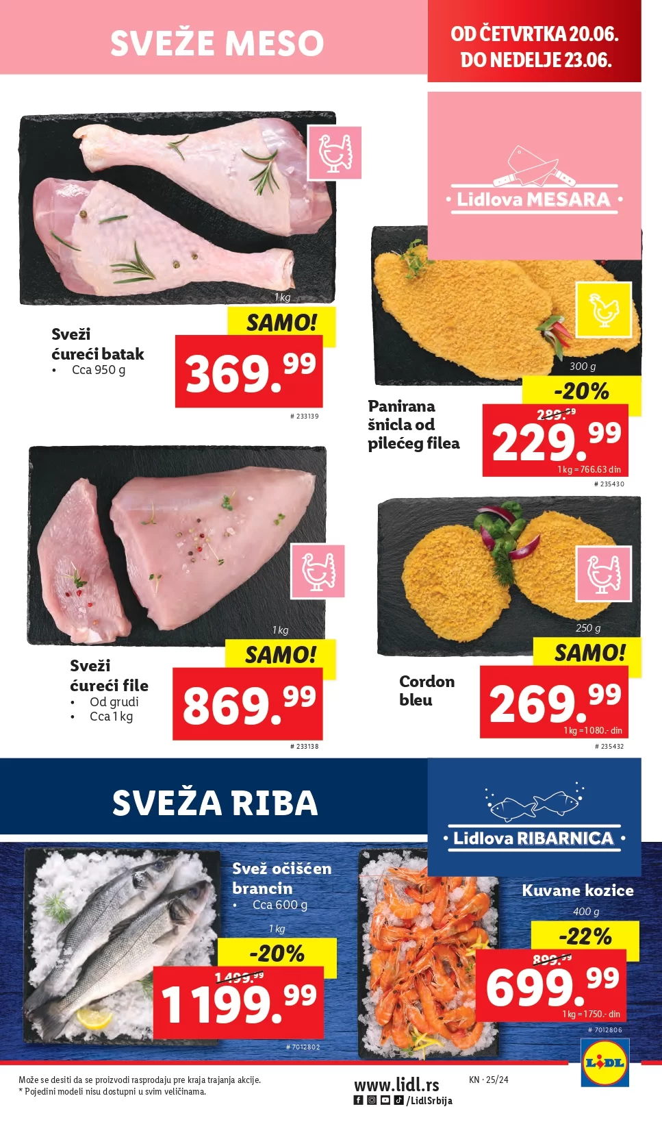 Lidl LETAK prehrana 20-23.6.2024.