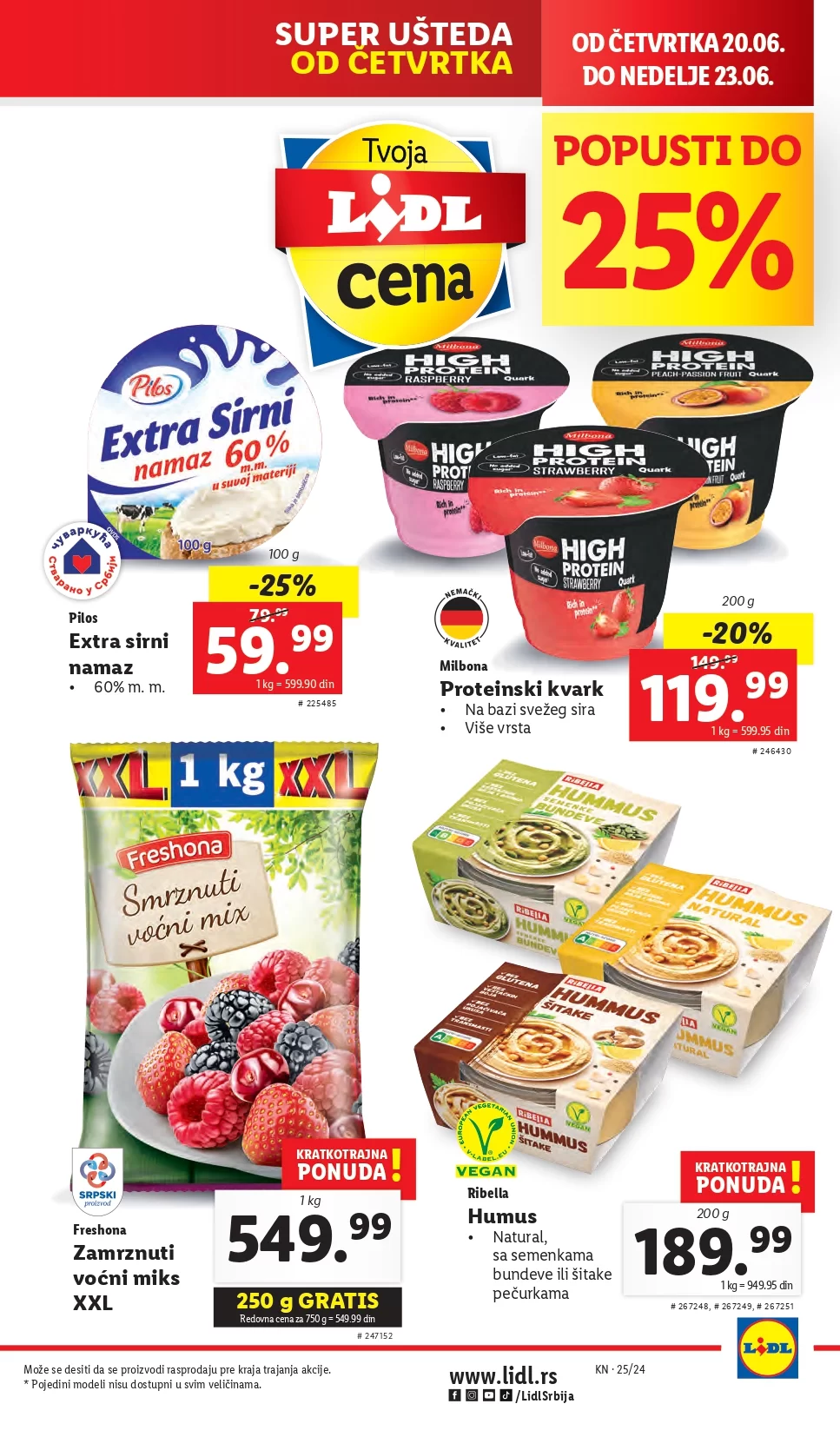 Lidl LETAK prehrana 20-23.6.2024.