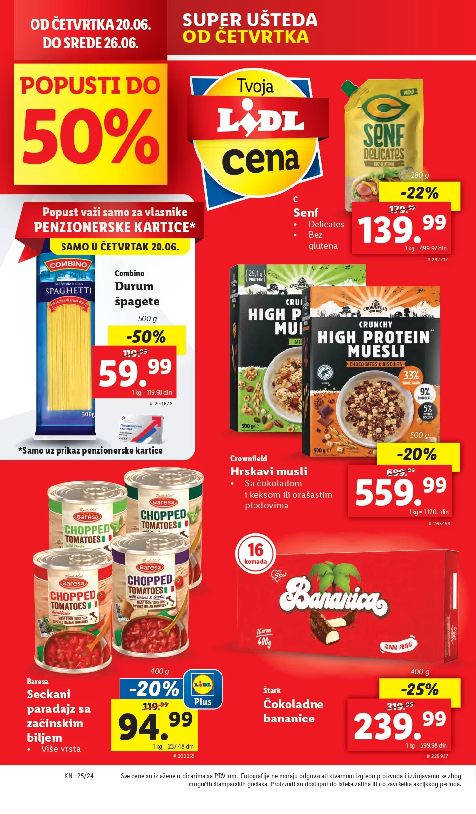 Lidl LETAK prehrana 20-23.6.2024.