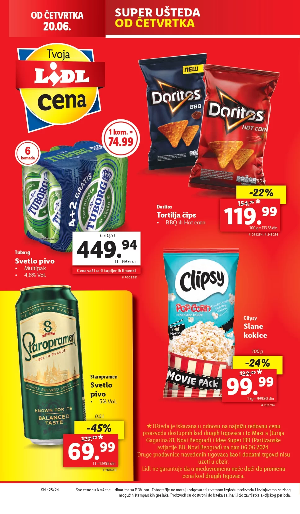 Lidl LETAK prehrana 20-23.6.2024.