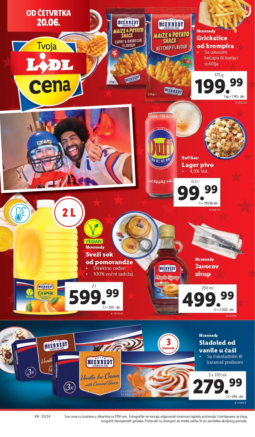 Lidl LETAK prehrana 20-23.6.2024.