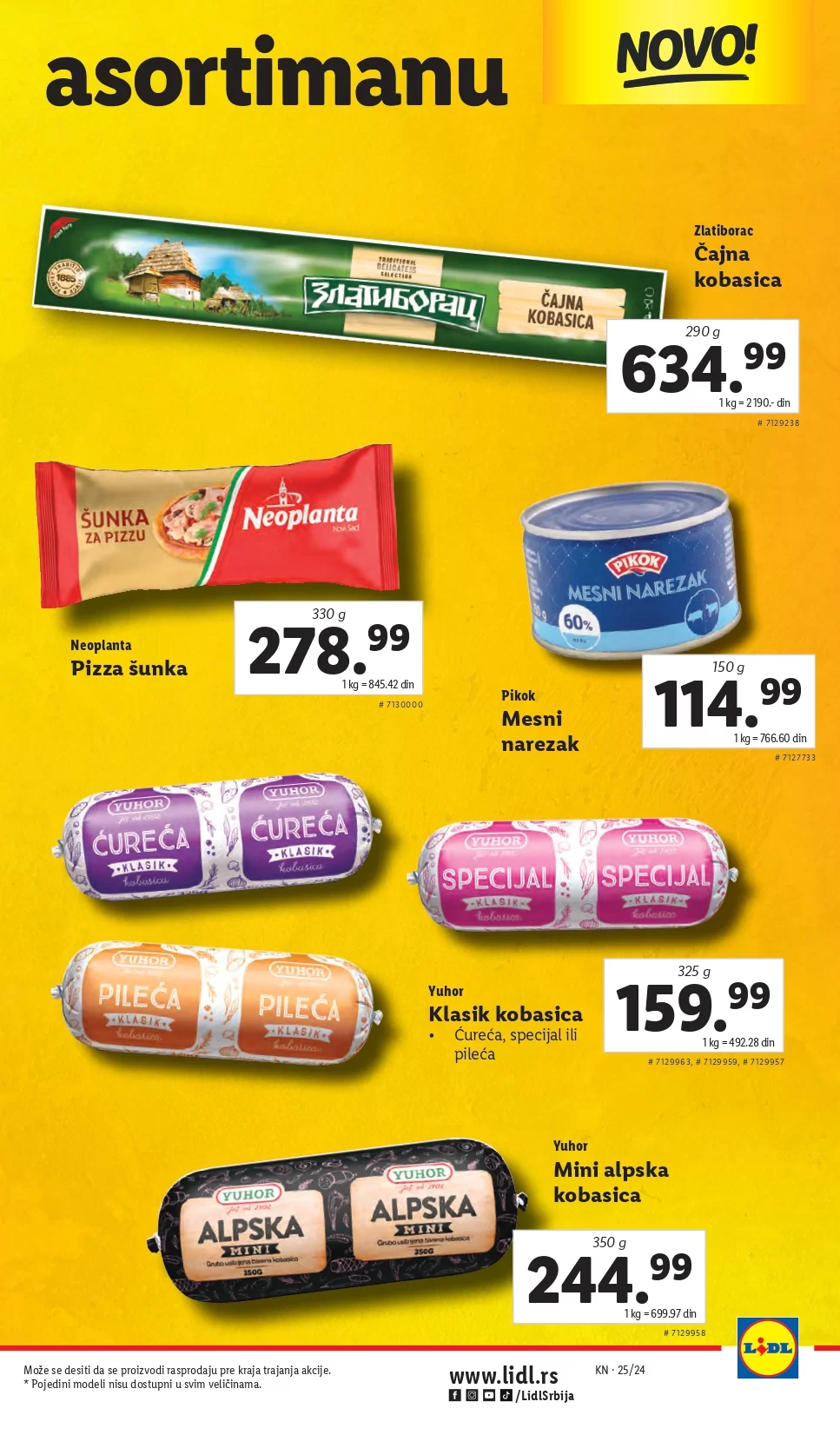 Lidl LETAK prehrana 20-23.6.2024.