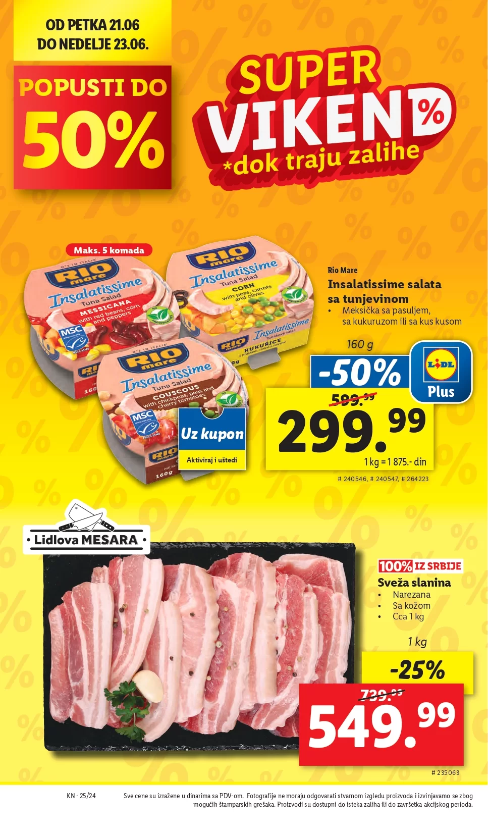 Lidl LETAK prehrana 20-23.6.2024.
