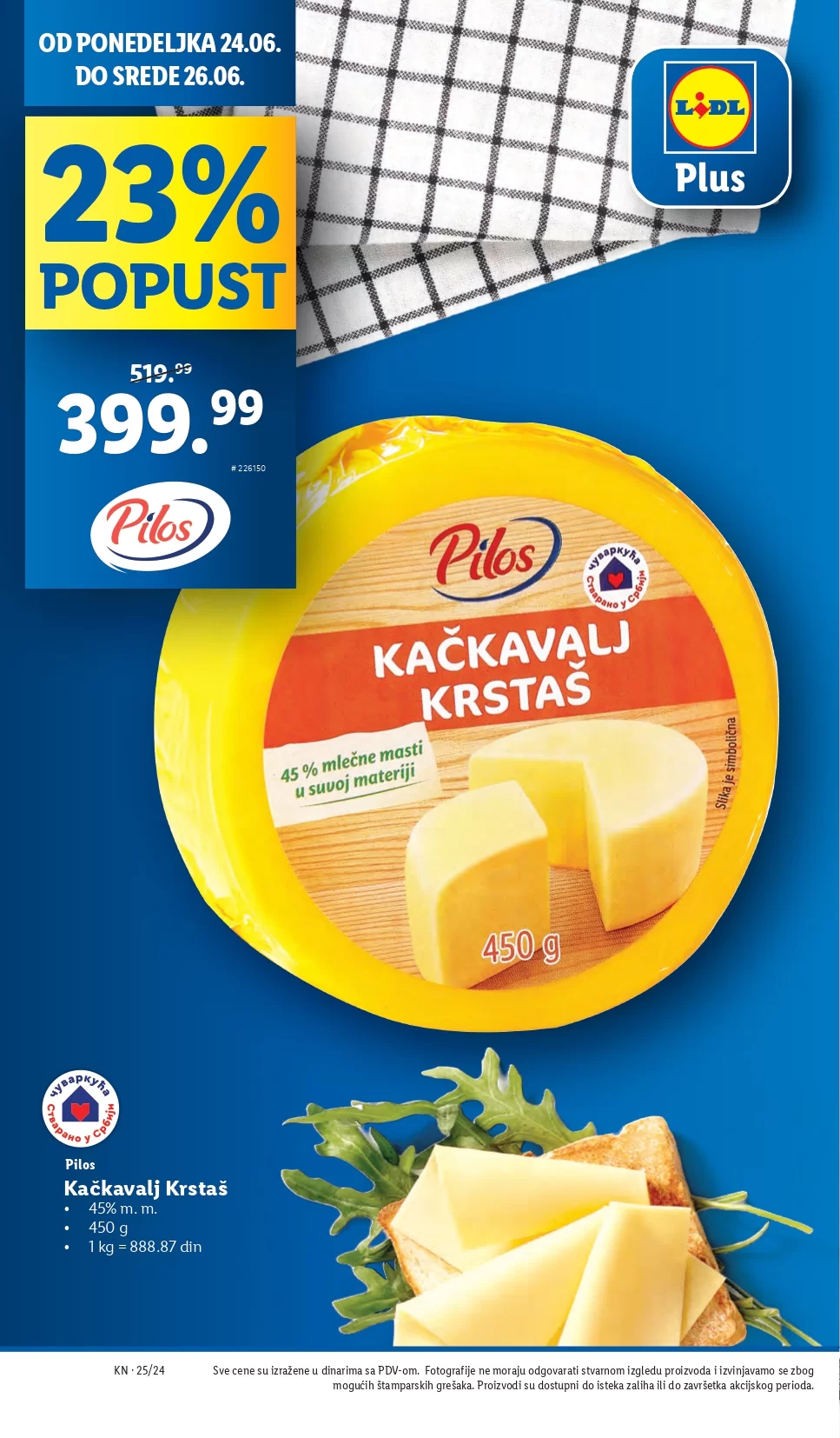 Lidl LETAK prehrana 20-23.6.2024.