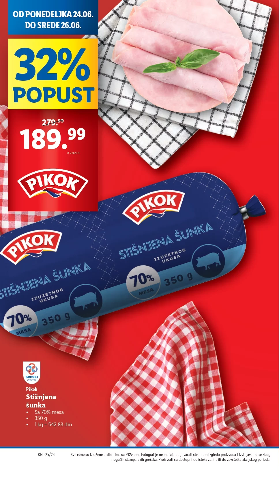 Lidl LETAK prehrana 20-23.6.2024.