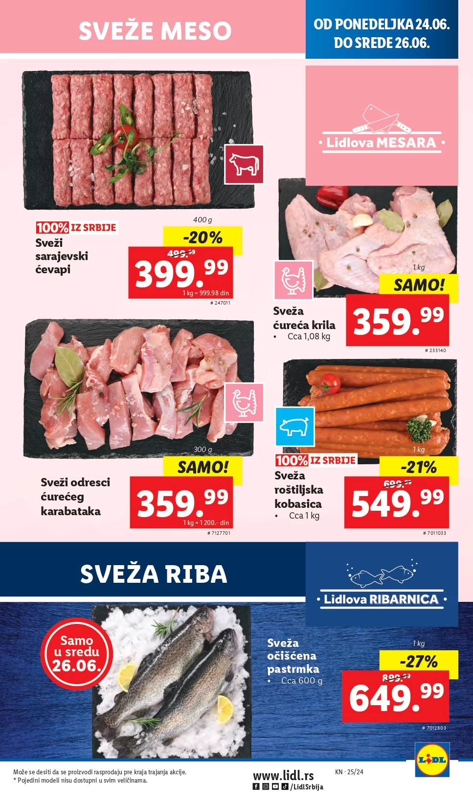 Lidl LETAK prehrana 20-23.6.2024.
