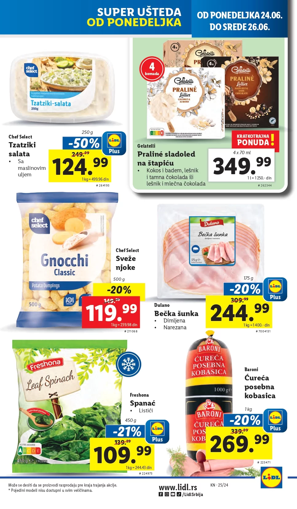 Lidl LETAK prehrana 20-23.6.2024.