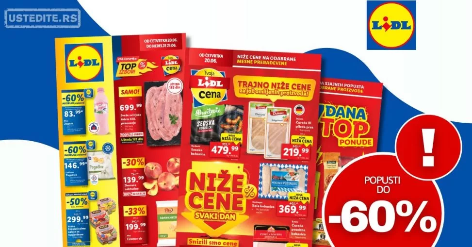 Lidl LETAK prehrana 20-23.6.2024.