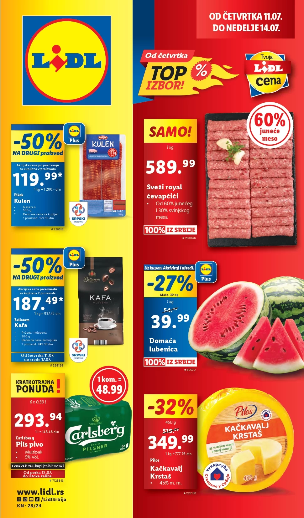 Lidl katalog PREHRANA 1-17.7.2024.
