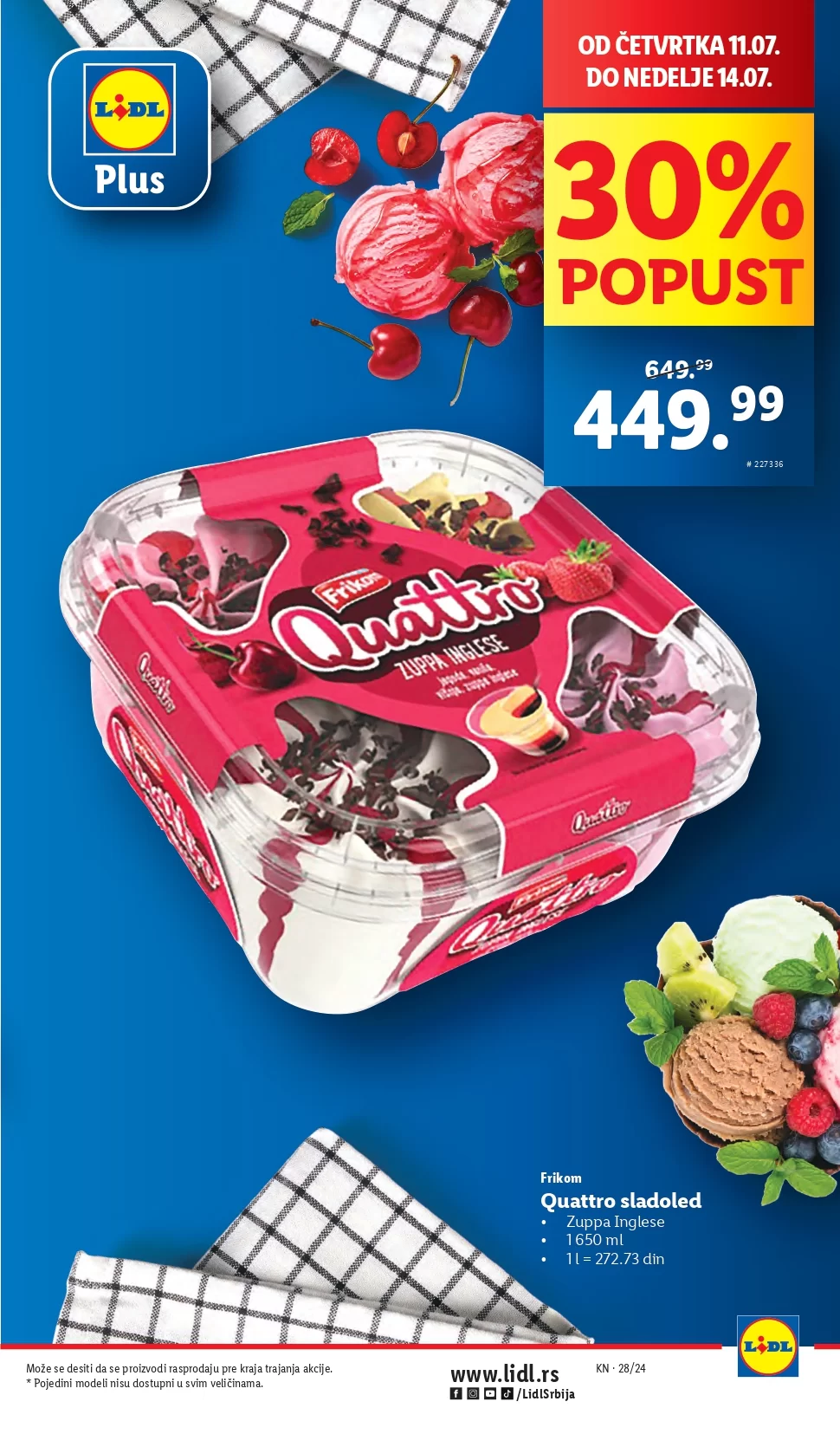Lidl katalog PREHRANA 1-17.7.2024.