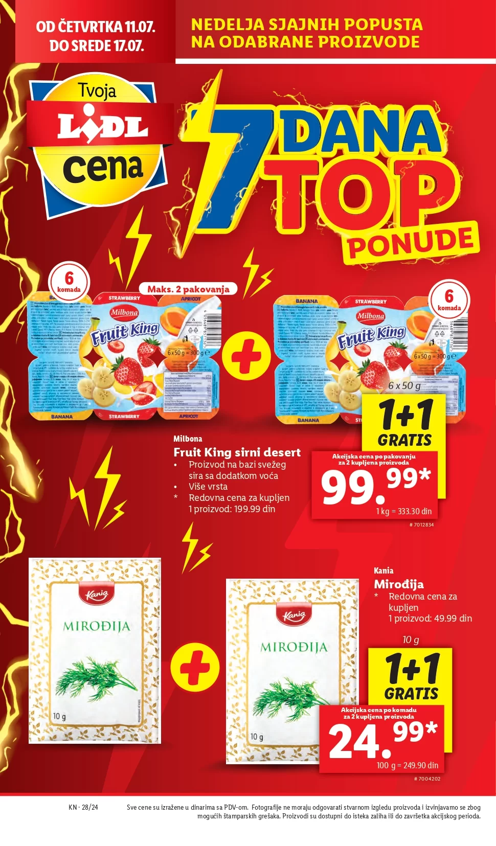Lidl katalog PREHRANA 1-17.7.2024.