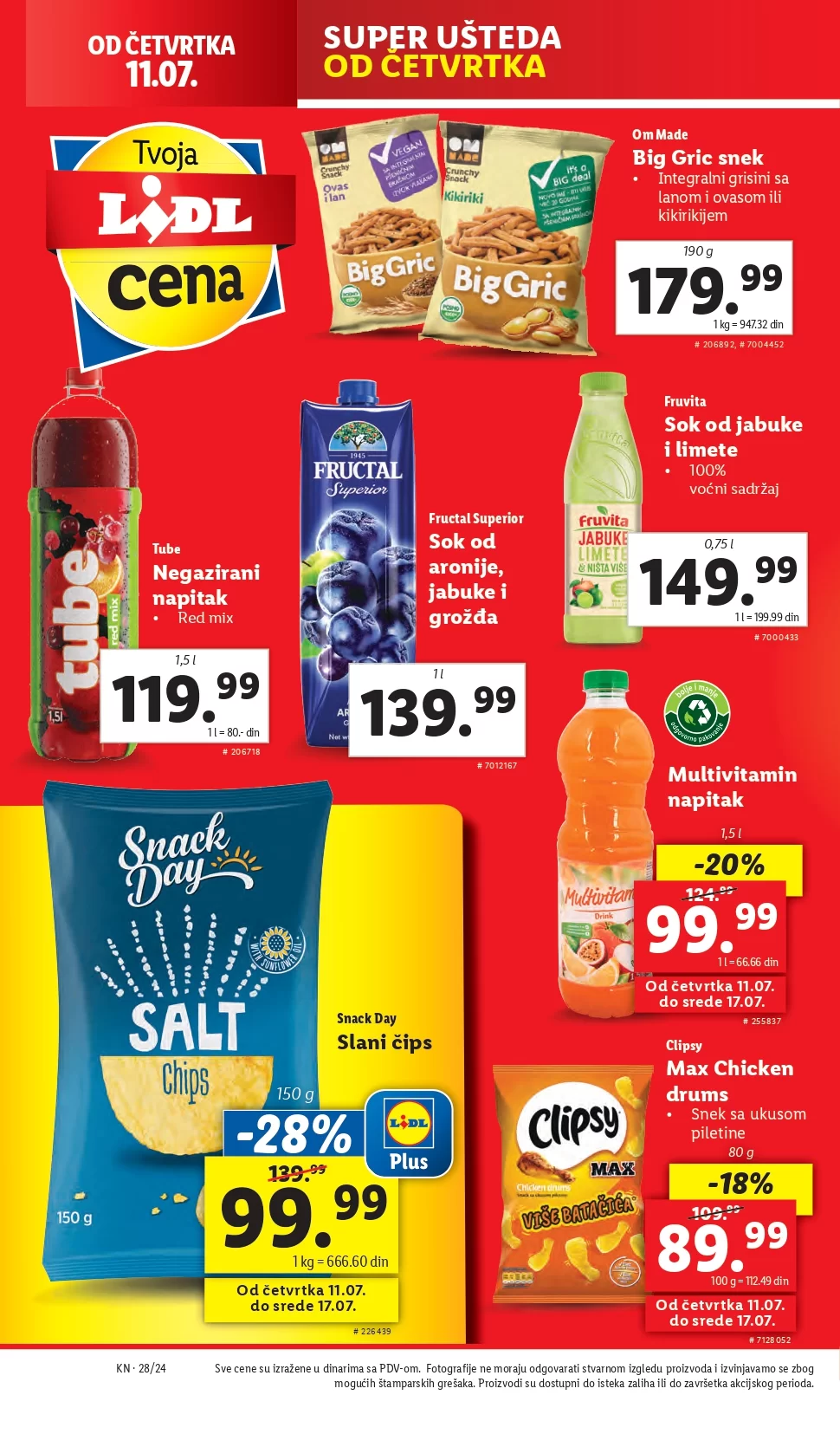 Lidl katalog PREHRANA 1-17.7.2024.