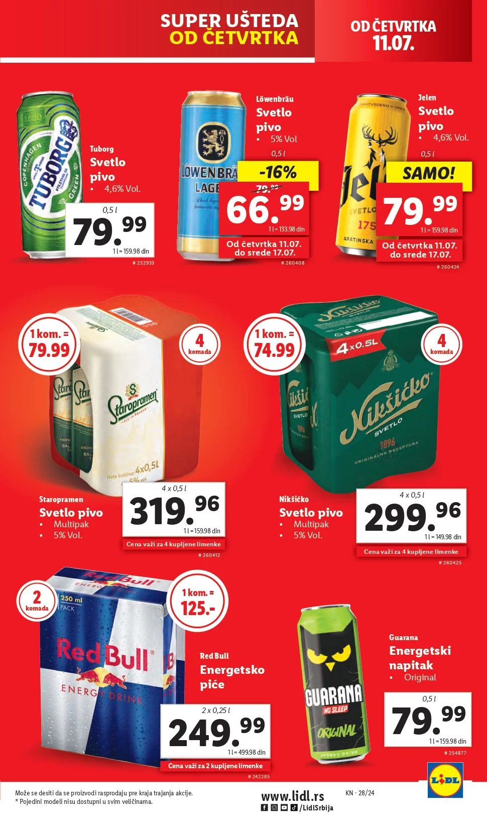 Lidl katalog PREHRANA 1-17.7.2024.