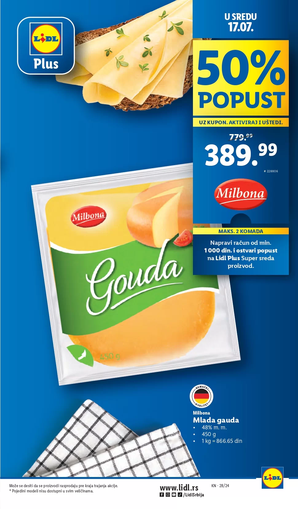 Lidl katalog PREHRANA 1-17.7.2024.