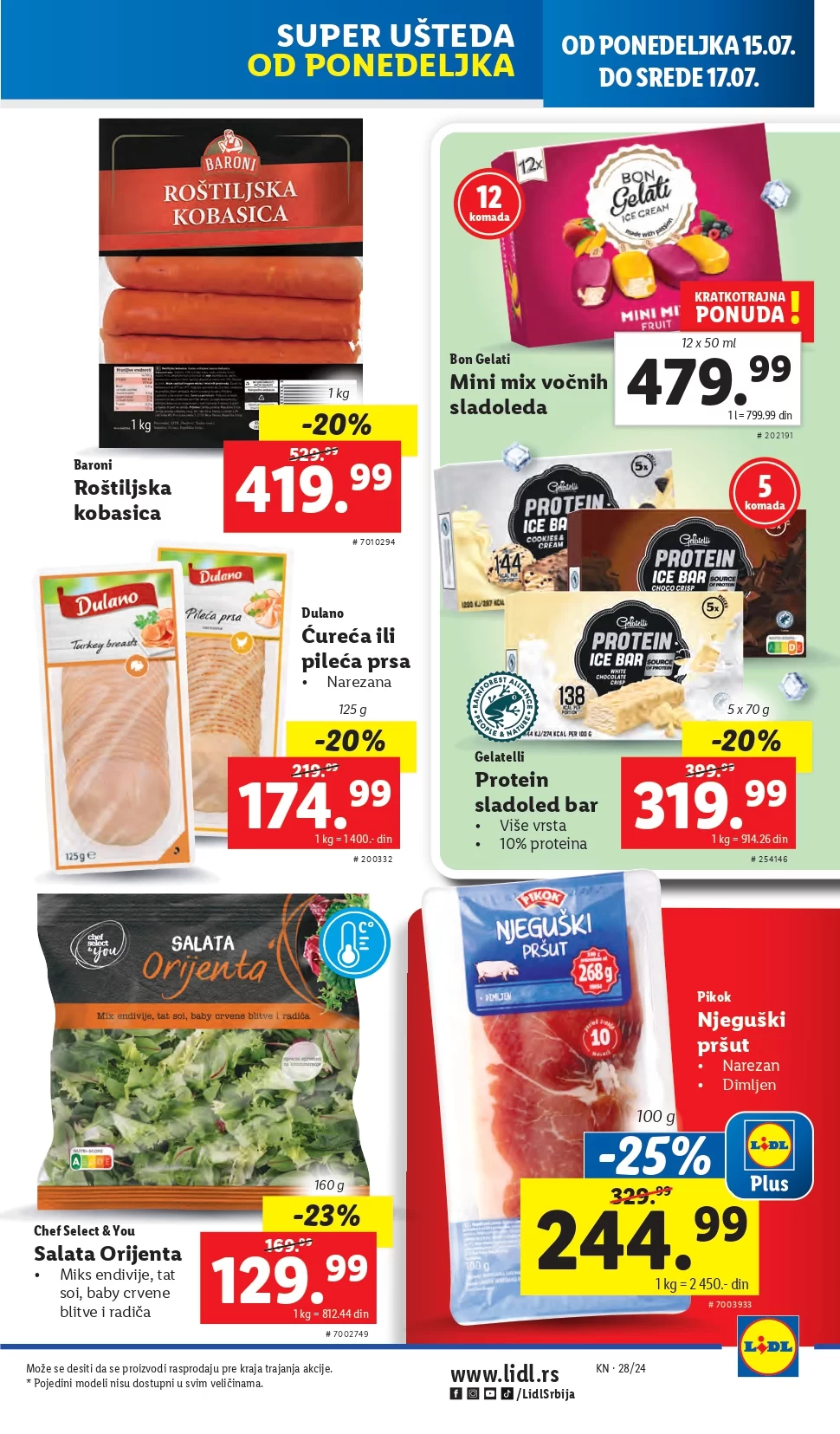 Lidl katalog PREHRANA 1-17.7.2024.