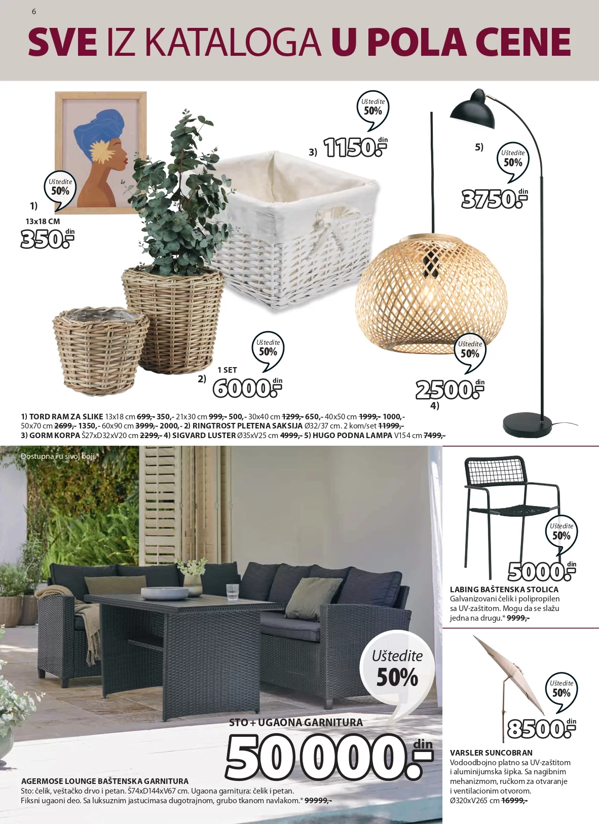 Jysk katalog SVE U POLA CENE 8-21.8.2024.