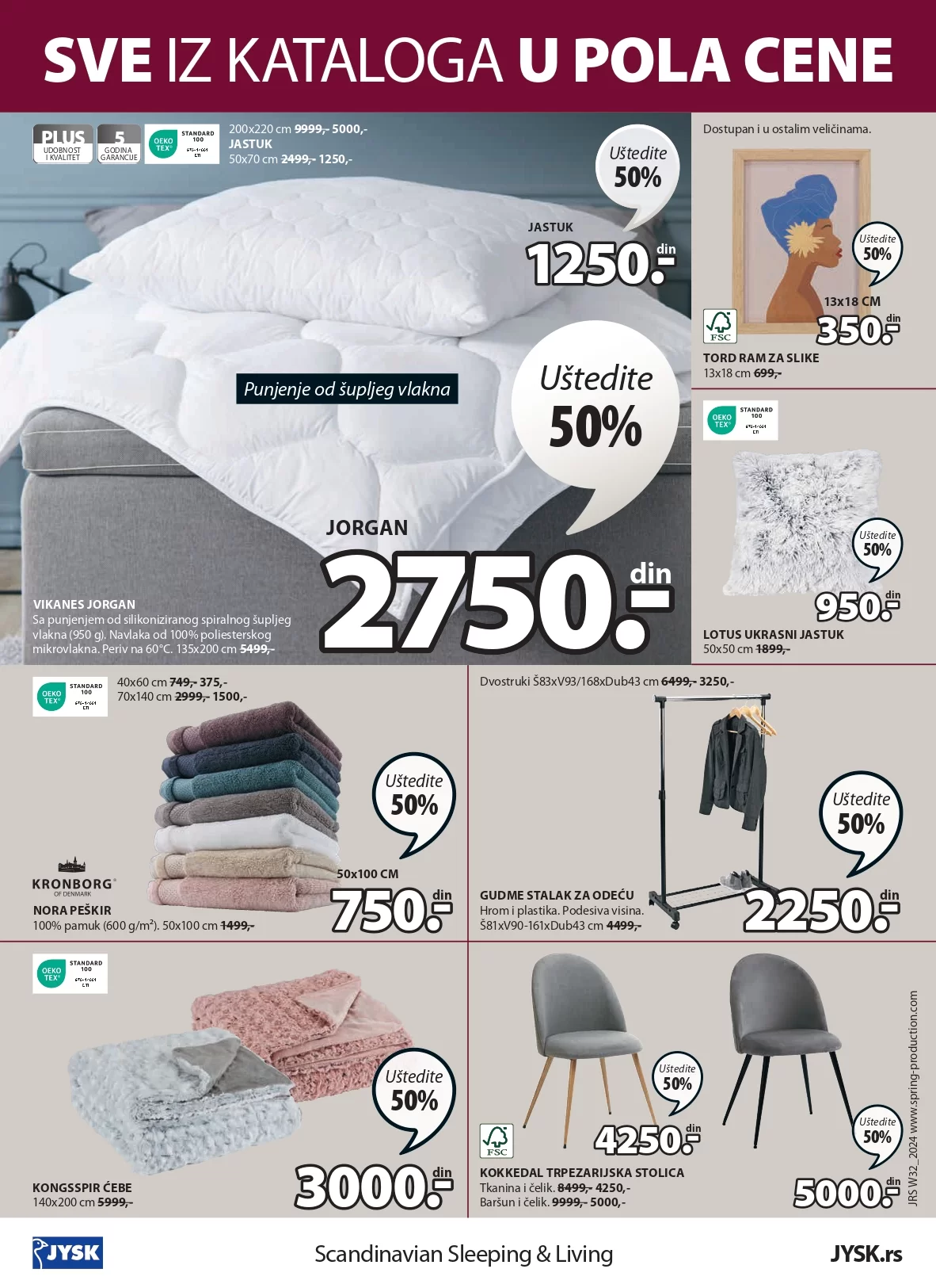 Jysk katalog SVE U POLA CENE 8-21.8.2024.