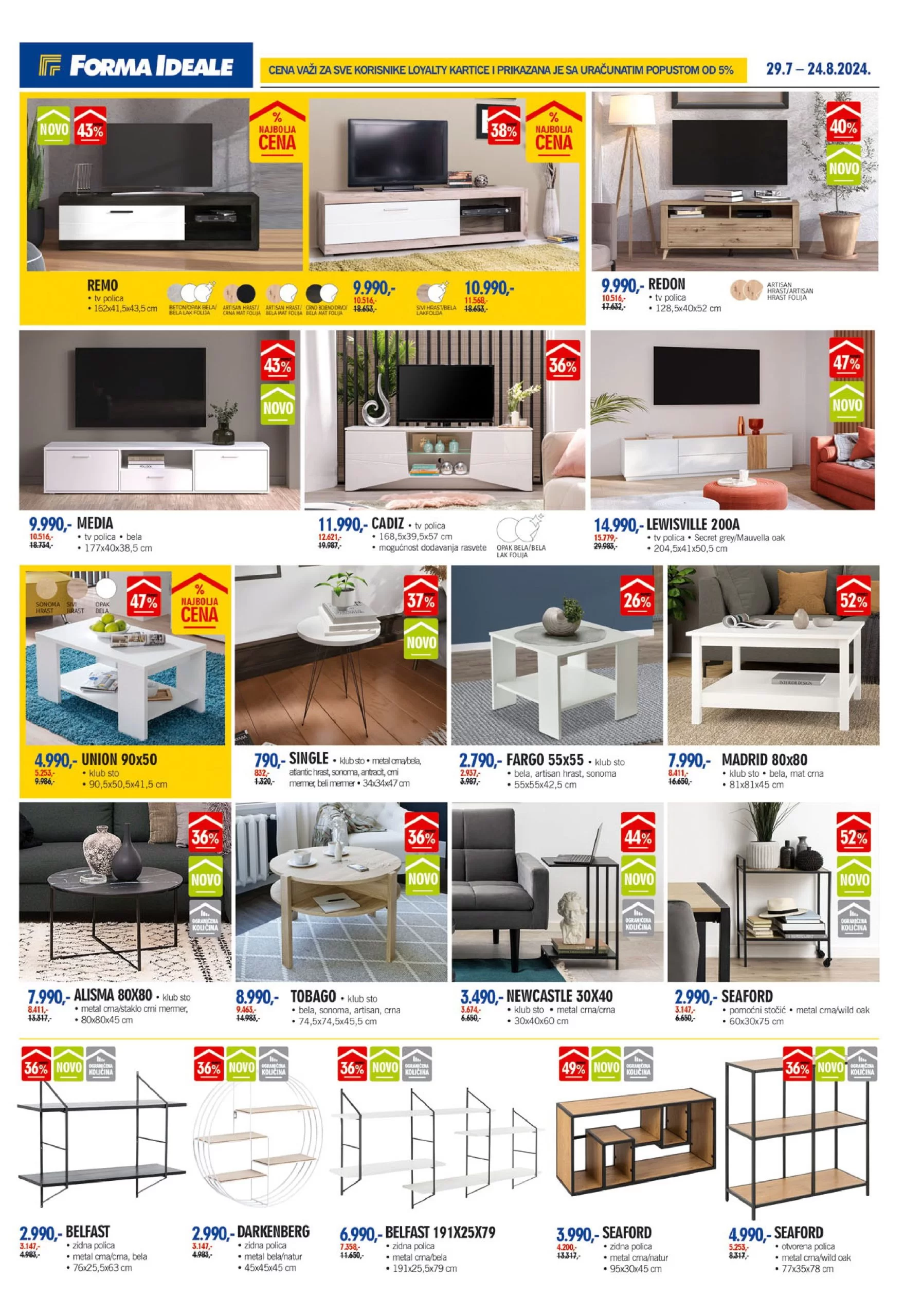 Forma Ideale katalog NAMEŠTAJ 29.7-24.8.2024.
