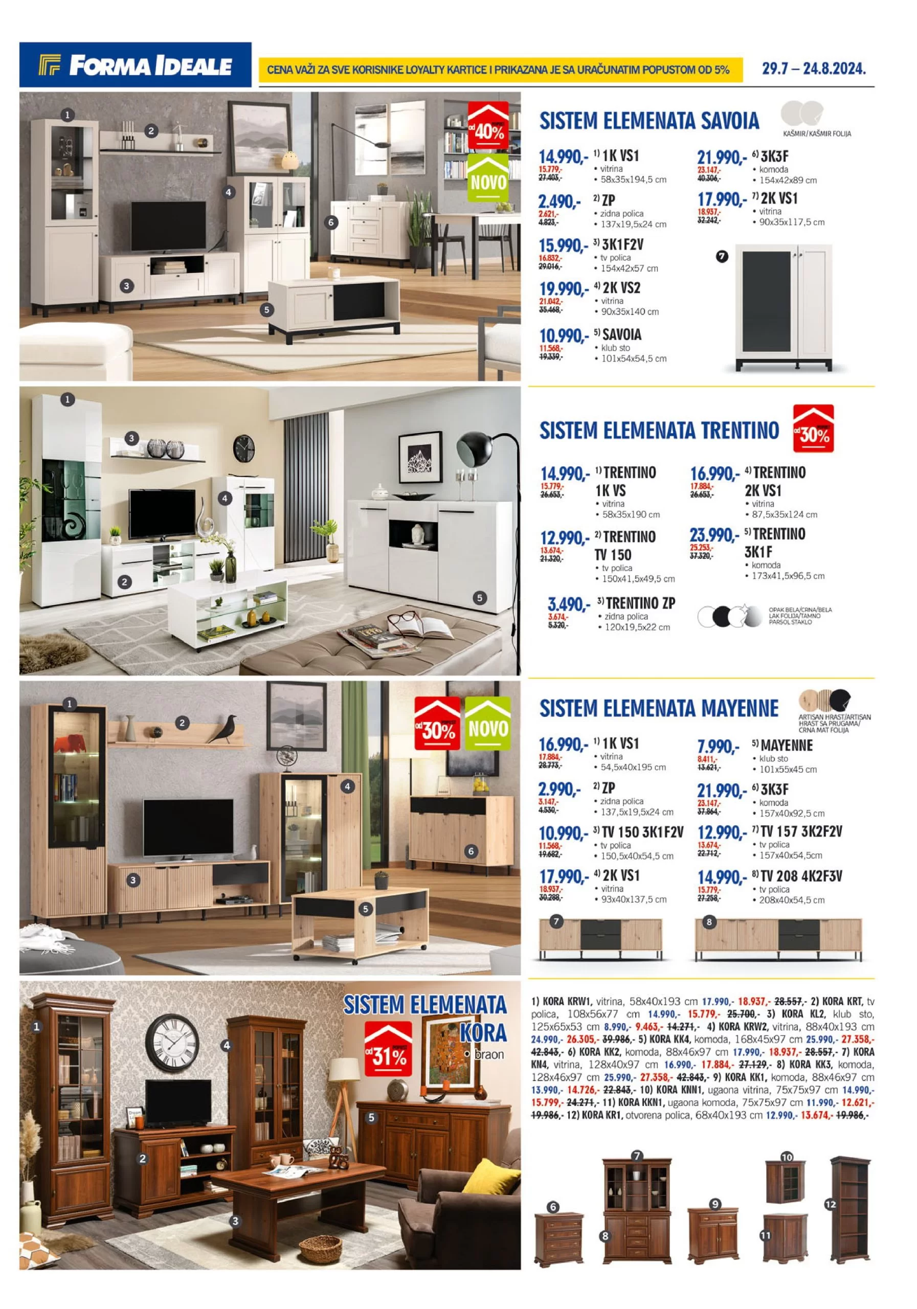 Forma Ideale katalog NAMEŠTAJ 29.7-24.8.2024.