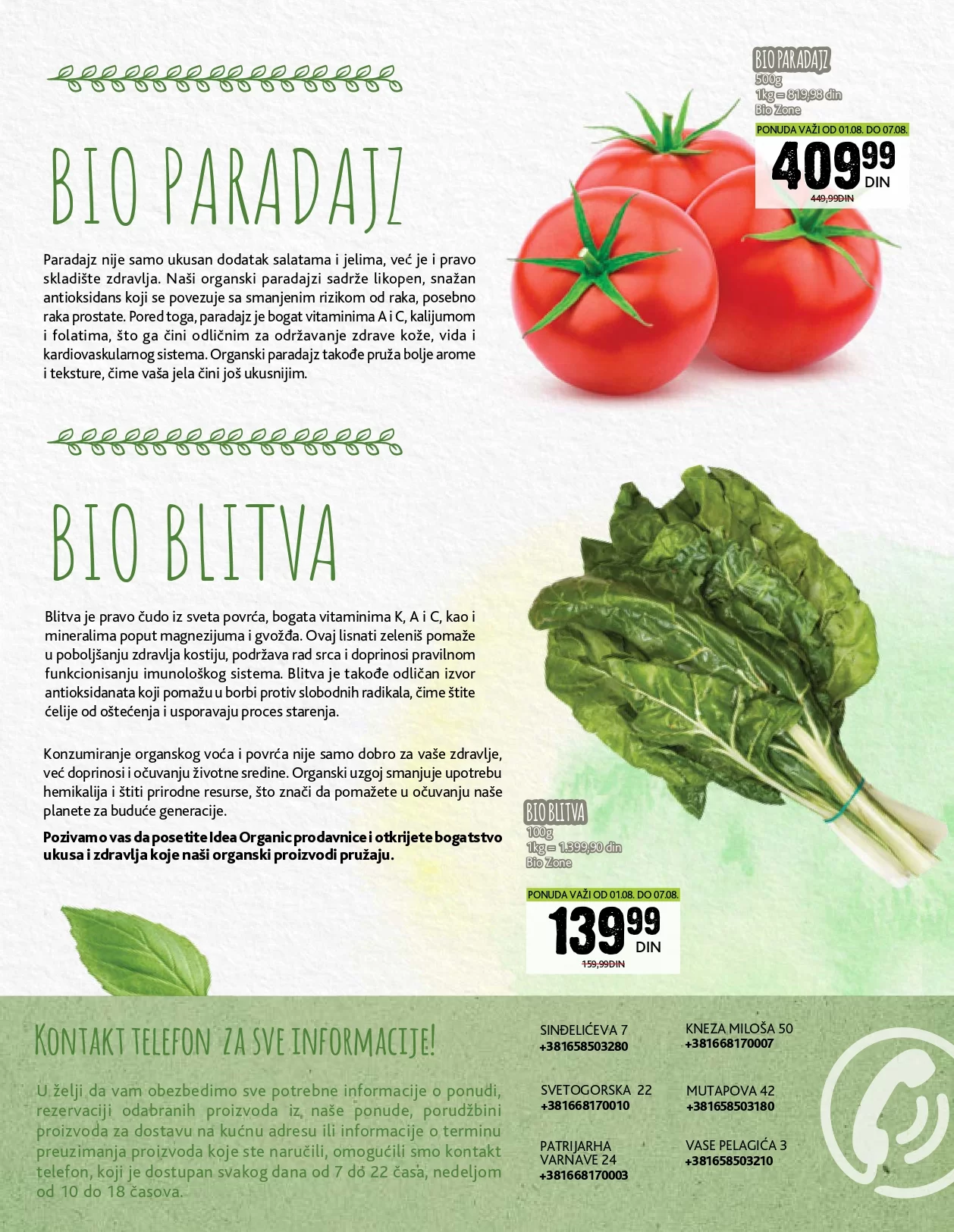 Idea Organic katalog 1-30.8.2024.