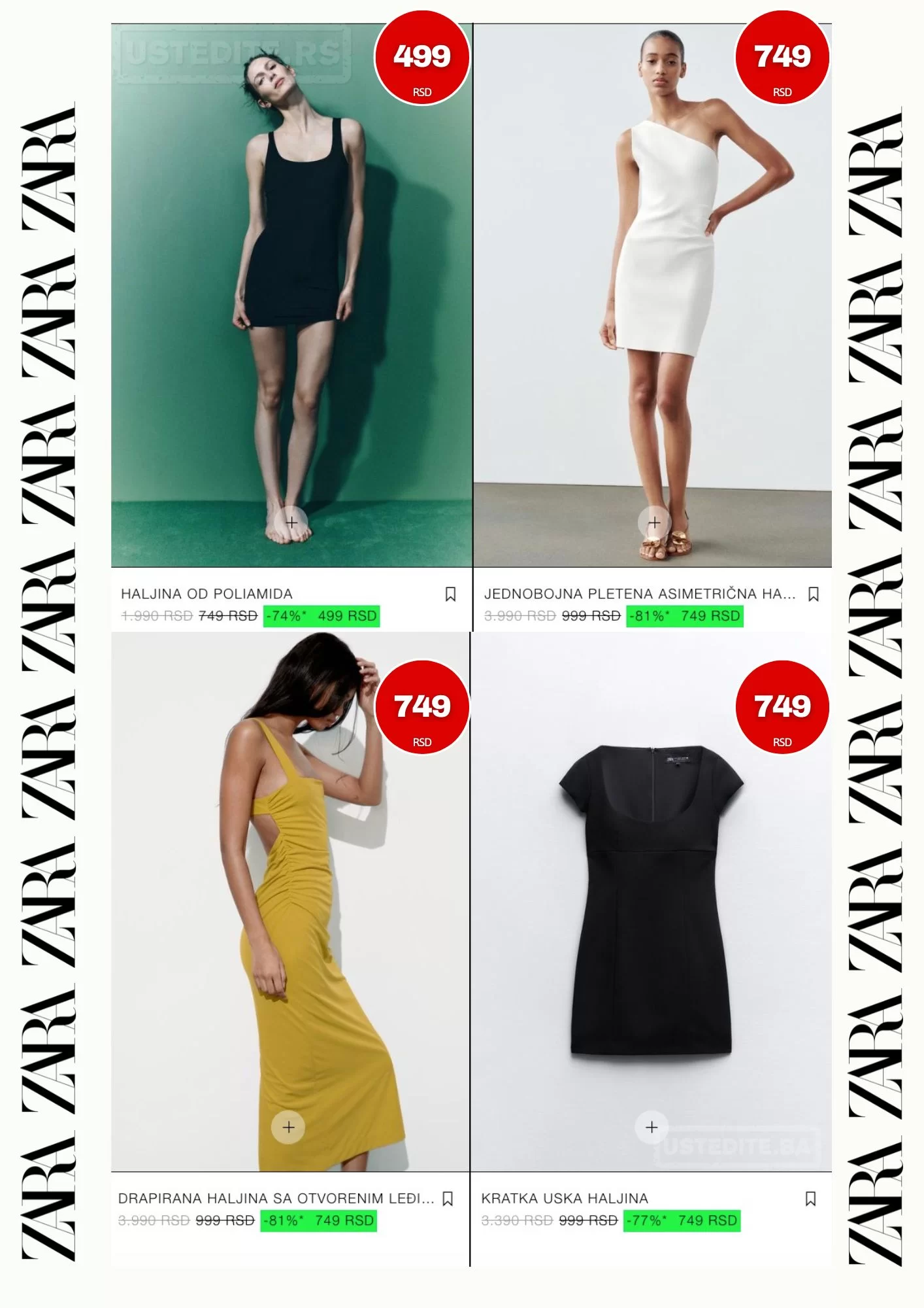 Zara SNIŽENJE od 70% – avgust 2024.