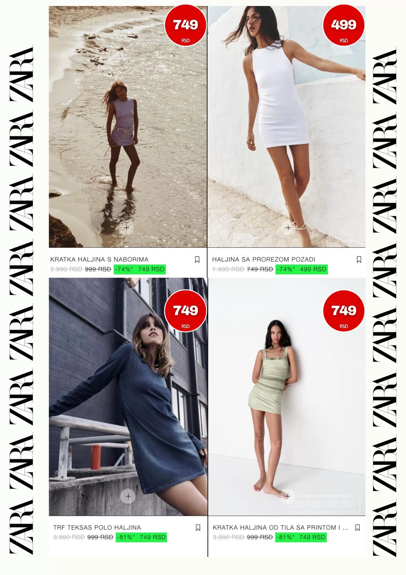Zara SNIŽENJE od 70% – avgust 2024.