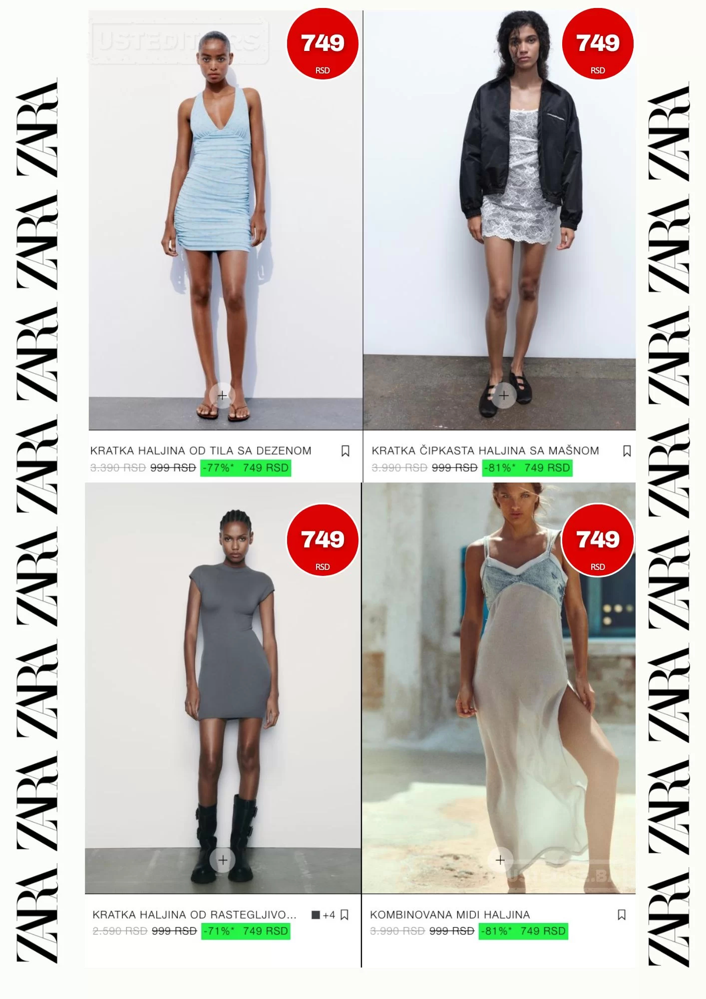 Zara SNIŽENJE od 70% – avgust 2024.