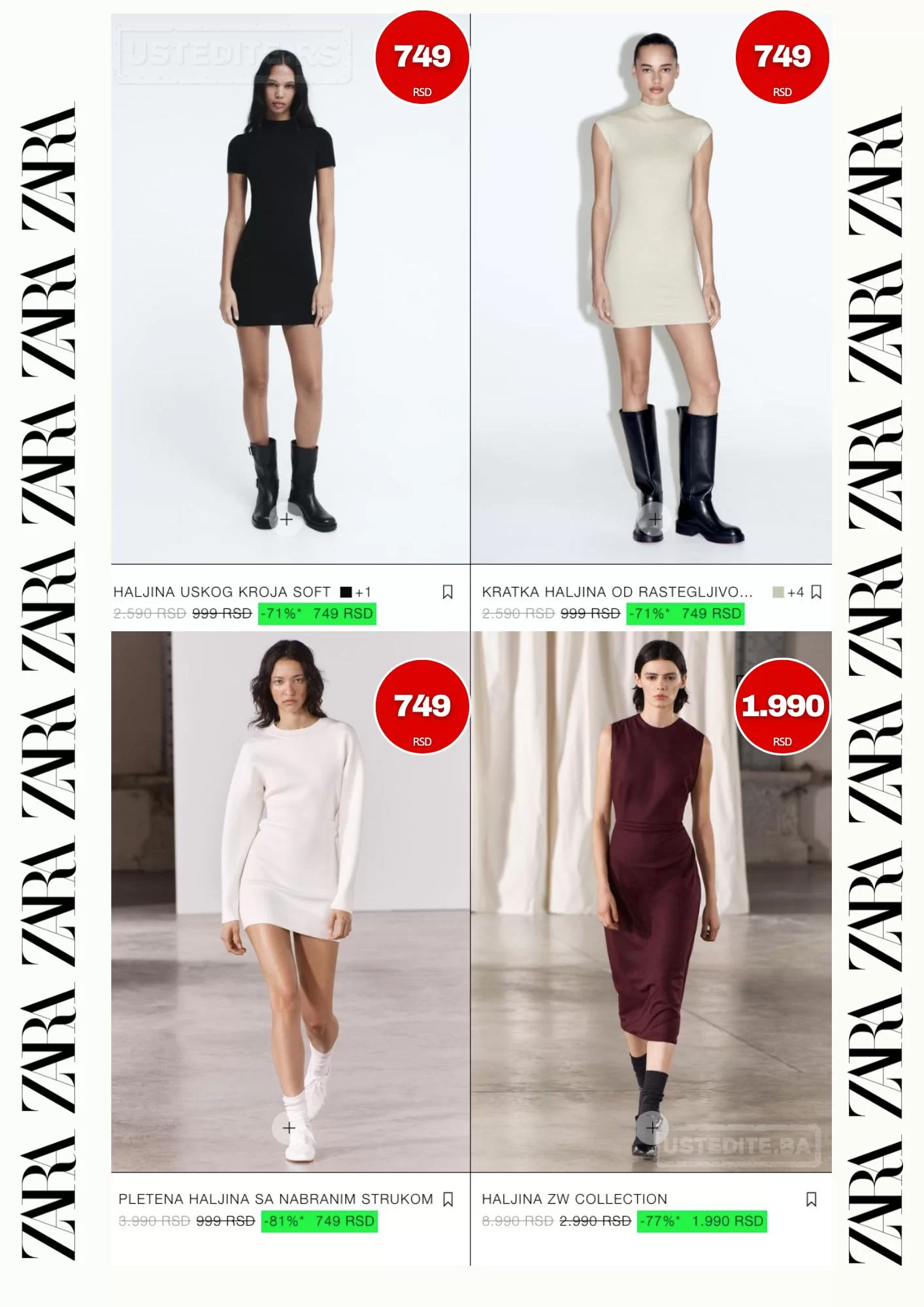 Zara SNIŽENJE od 70% – avgust 2024.