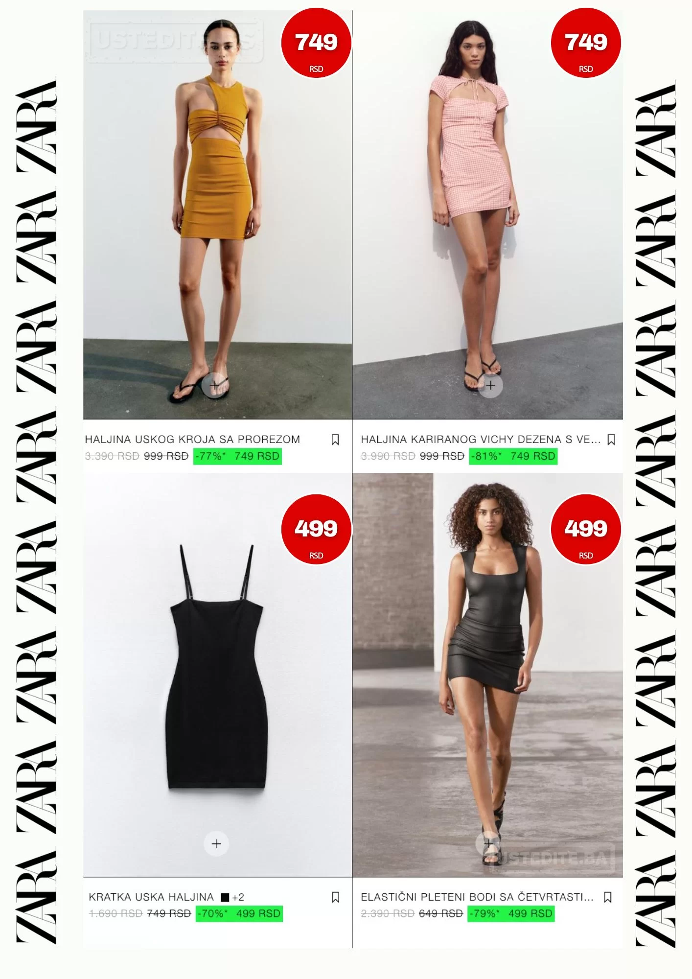 Zara SNIŽENJE od 70% – avgust 2024.