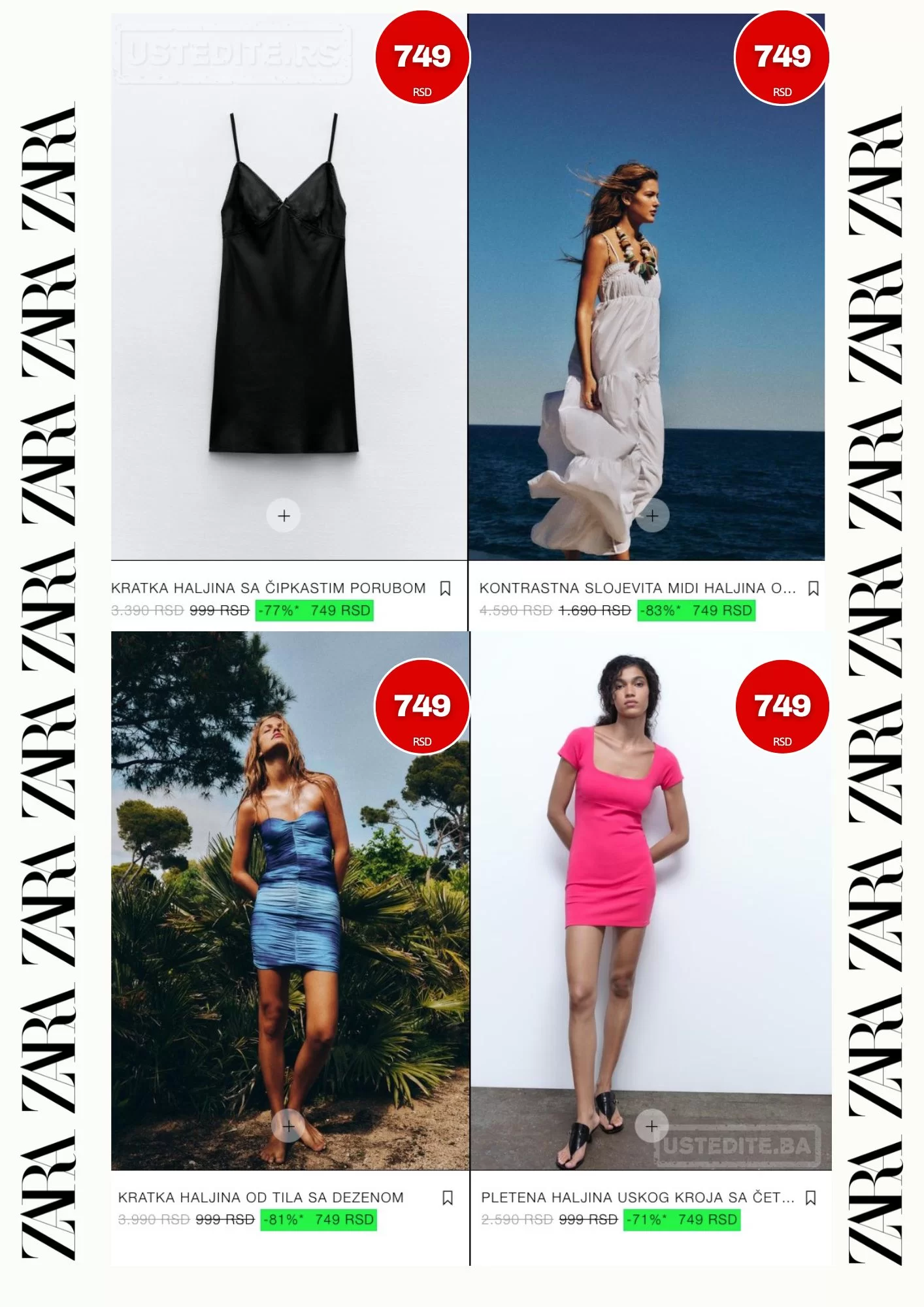 Zara SNIŽENJE od 70% – avgust 2024.