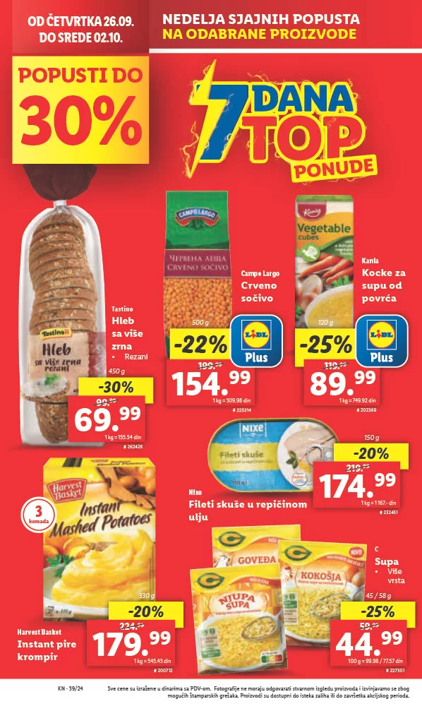 Lidl katalog PREHRANA 26-29.9.2024.