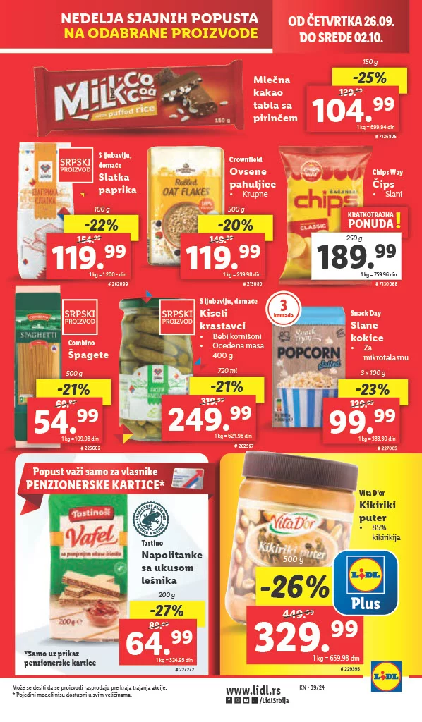 Lidl katalog PREHRANA 26-29.9.2024.