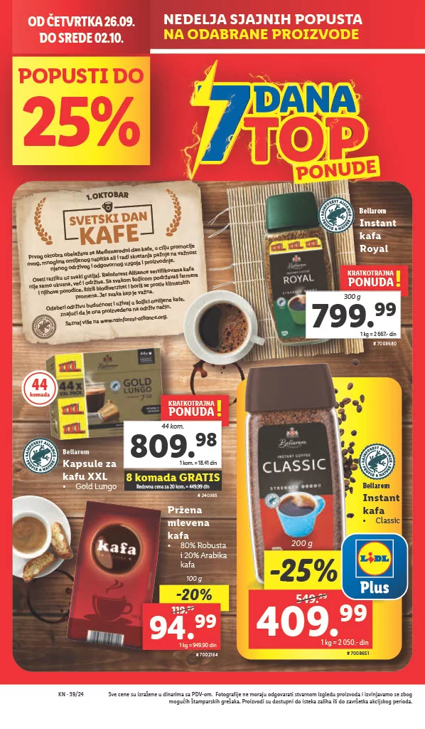 Lidl katalog PREHRANA 26-29.9.2024.