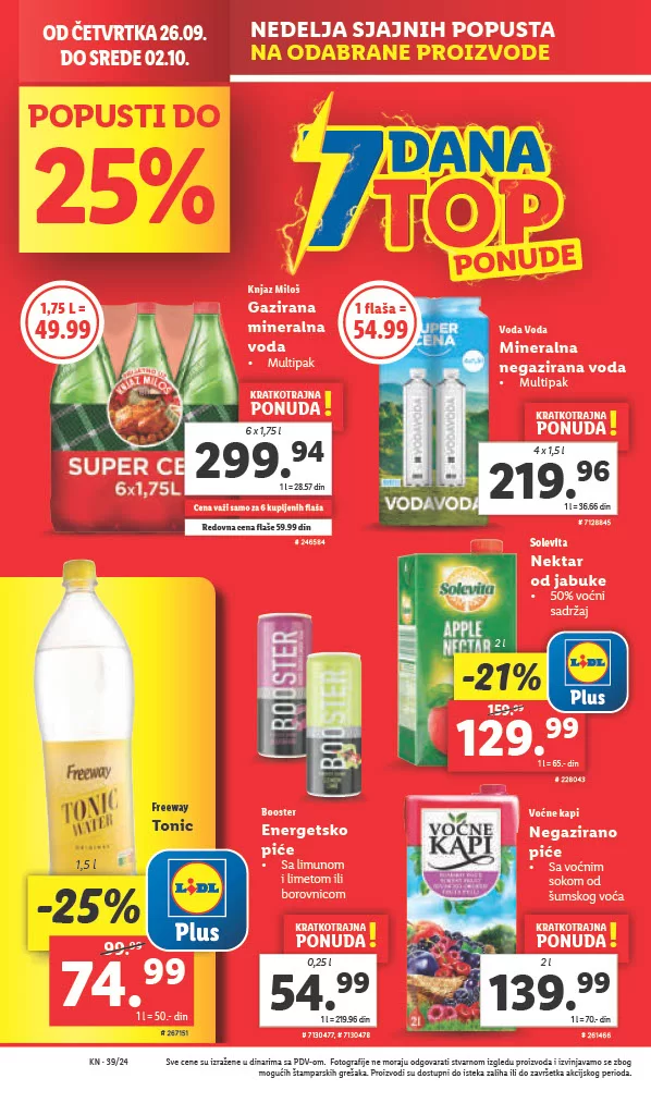 Lidl katalog PREHRANA 26-29.9.2024.