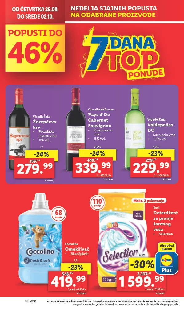 Lidl katalog PREHRANA 26-29.9.2024.