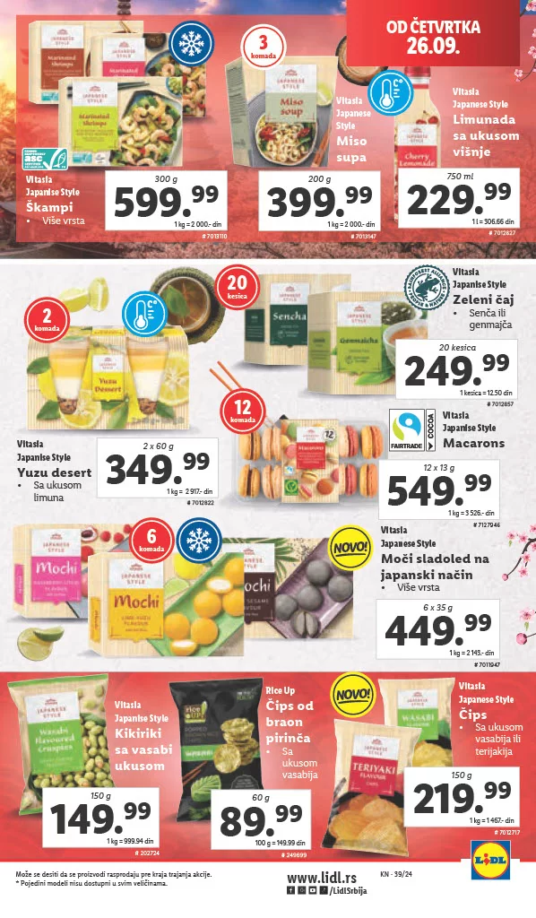 Lidl katalog PREHRANA 26-29.9.2024.