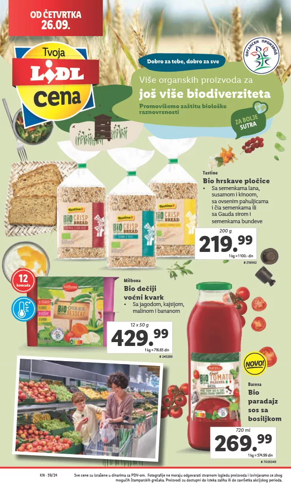 Lidl katalog PREHRANA 26-29.9.2024.