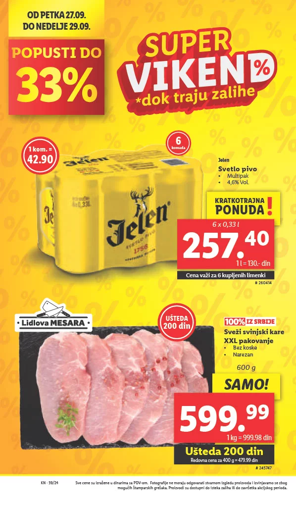 Lidl katalog PREHRANA 26-29.9.2024.