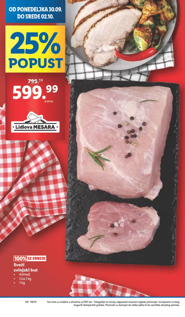 Lidl katalog PREHRANA 26-29.9.2024.