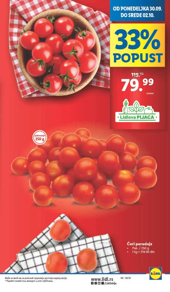 Lidl katalog PREHRANA 26-29.9.2024.