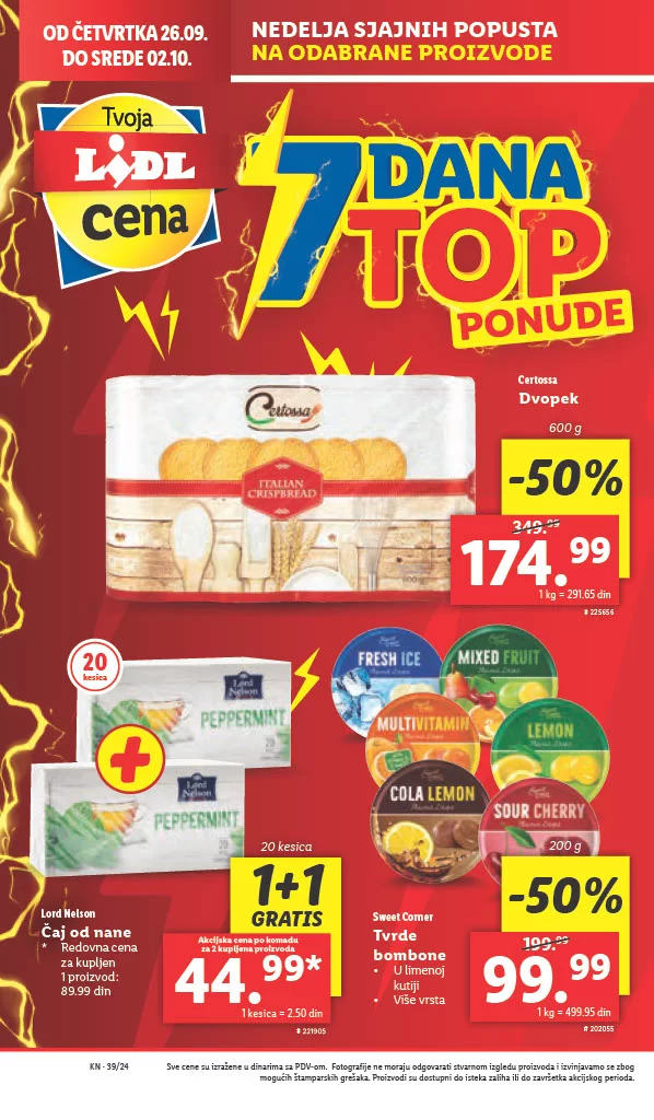 Lidl katalog PREHRANA 26-29.9.2024.